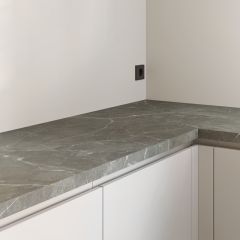 Werkblad op Maat Donkergrijs marmer