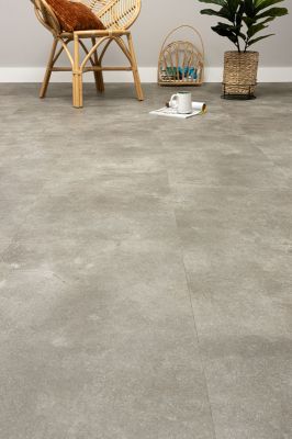 CanDo PVC vloer Feel tegel XL - Beton grijs