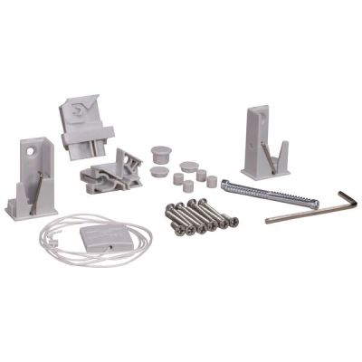 Moustiquaire enroulable DR ensemble de pièces d'tachées gris argent confort