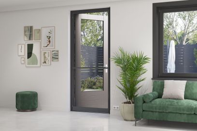 Drzwi moskitierowe Standard 92 x 212 cm antracyt