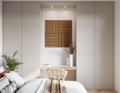 Decowall Acoustic Tile Brons Eiken 50x50cm 4 stuks